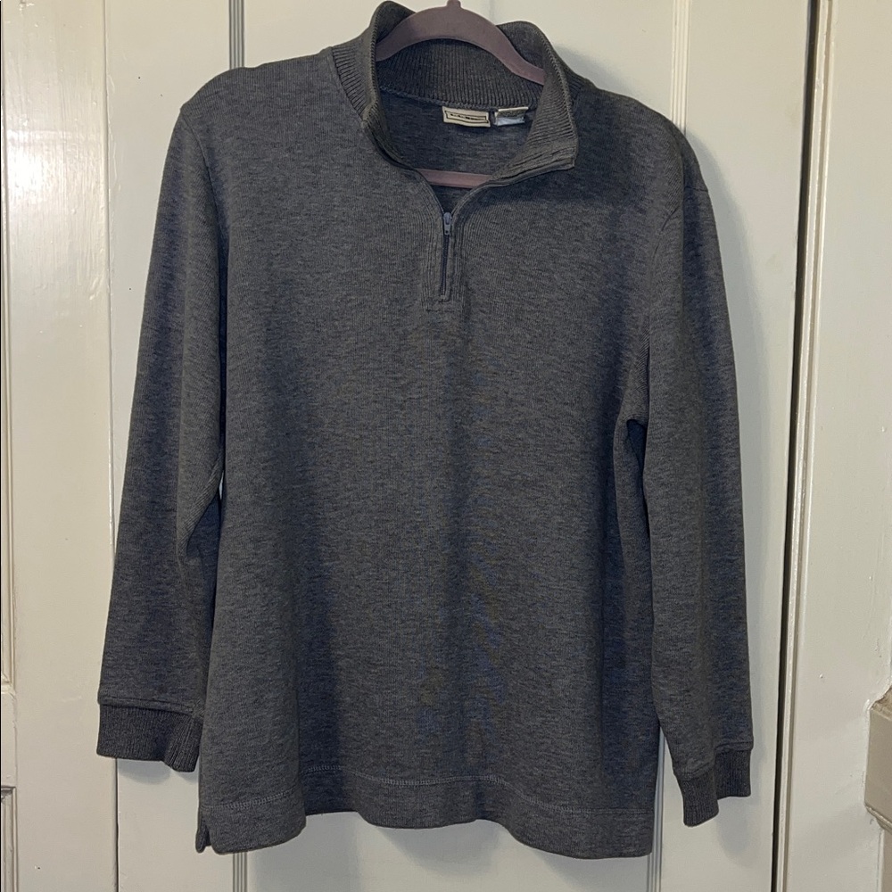 L.L. Bean Women's Gray Zip-Up Sweater